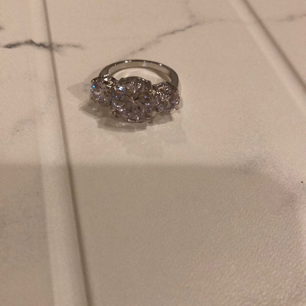 3 stone ring - cubic zirconia